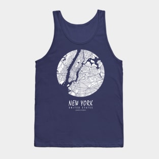 New York, United States City Map - Full Moon Tank Top